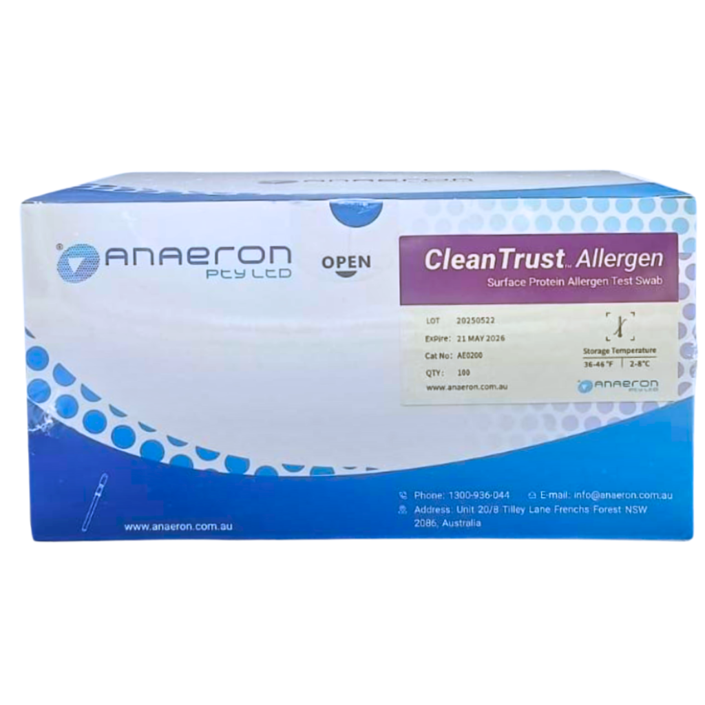 Anaeron Clean Trust Surface Protein Allergen Swab – Box of 100