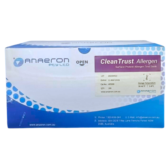 Anaeron Clean Trust Surface Protein Allergen Swab – Box of 100